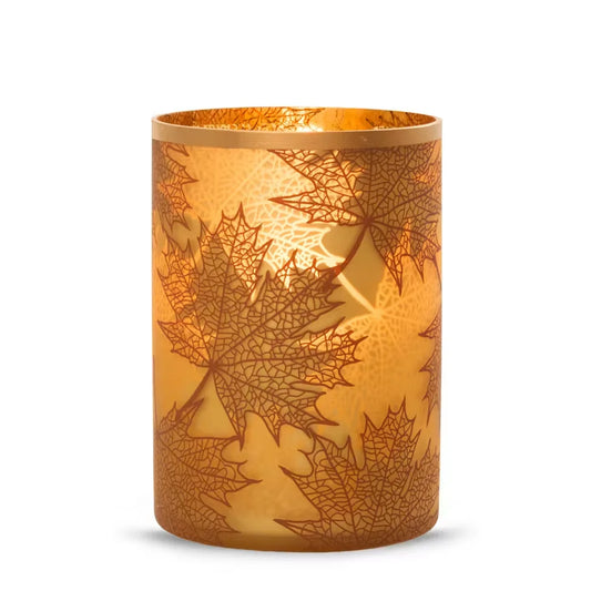 crackle-leaves-jar-candle-holder