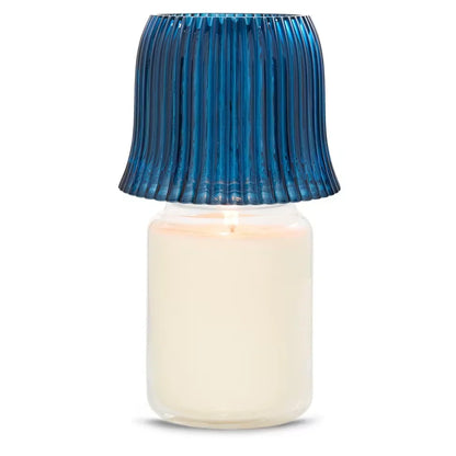 blue-ribbed-jar-candle-shade